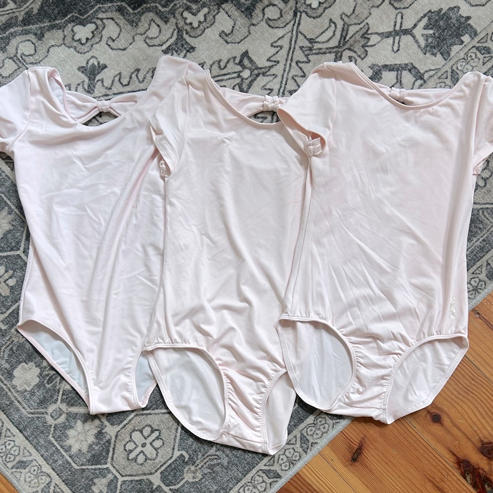 set of 3 light pink EXCELLENT condition leotards